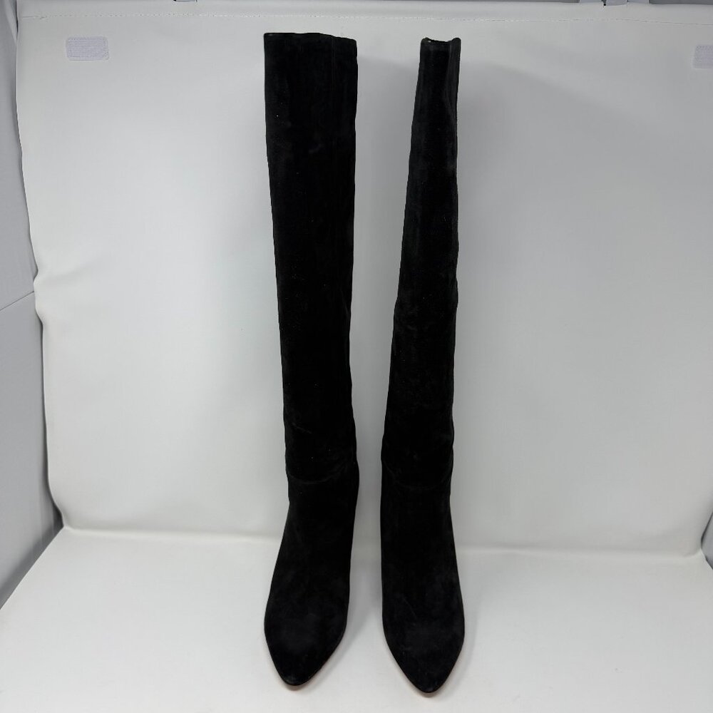 Veronica Beard Black Suede Tall Boots  NWOB